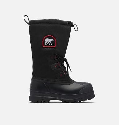 Sorel Glacier Mens Boots Black,Red - Winter Boots NZ7629513